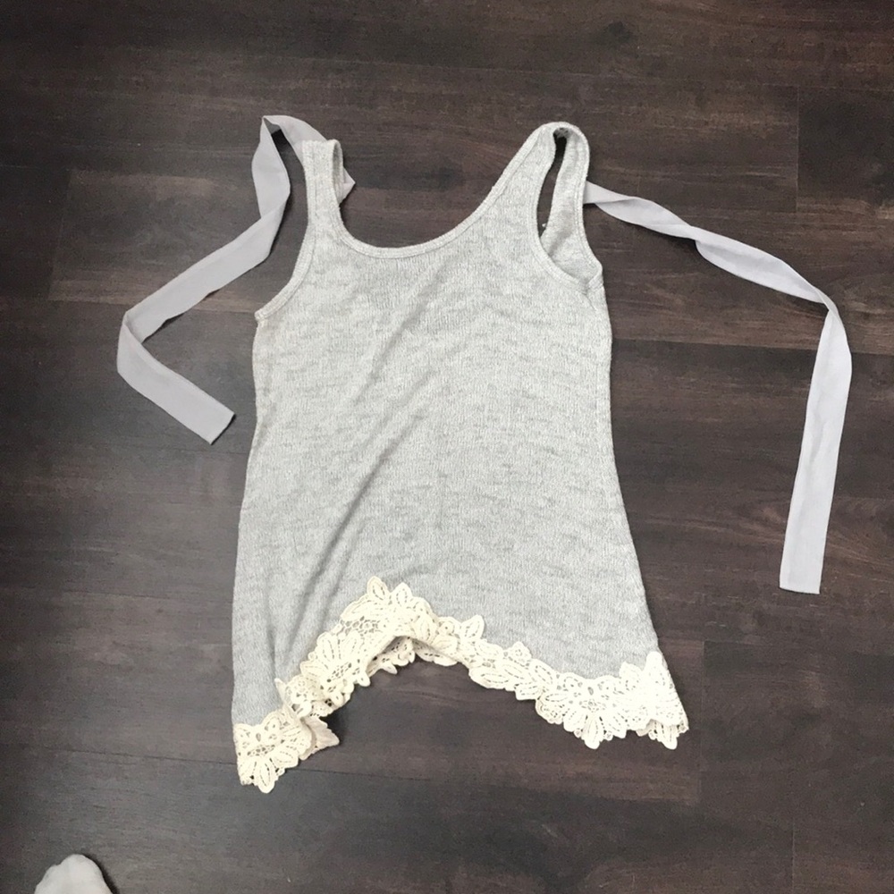 Cute grey knit summer tank